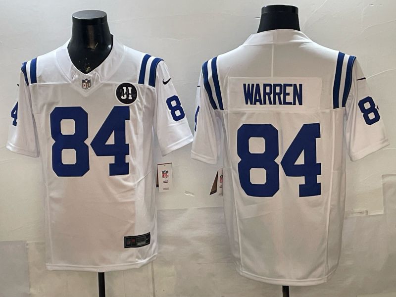 Men 2026 Indianapolis Colts #84 Warren White 3th generation Nike Limited NFL Jersey style 01